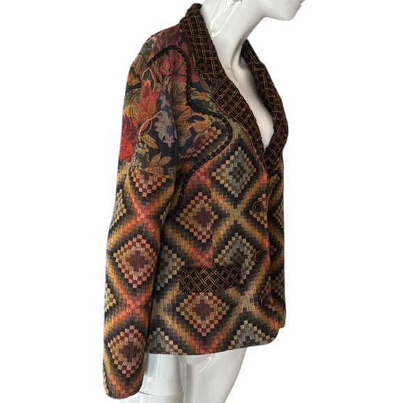 Vintage Canvasbacks Lutton & Horsfield Mixed Tapestry Blazer Size S - Picture 4 of 13